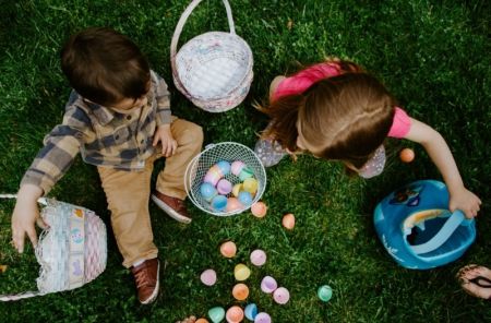 Easter Monday egg hunting