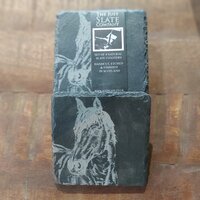 4 Slate Coasters Horse