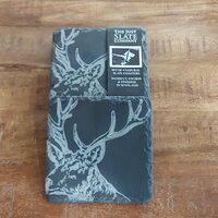 4 Slate Coasters Stag