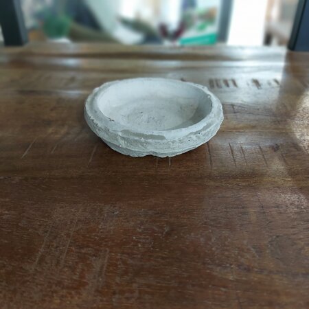 Antiqued White Saucer