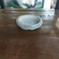 Antiqued White Saucer