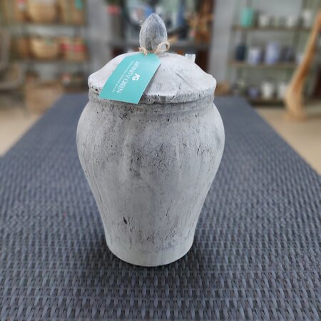 Bloomville Stone Ginger Jar