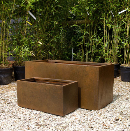 Corten Effect Trough L60x D28 x H28