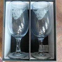 Highland Cow Craft Beer Glasses