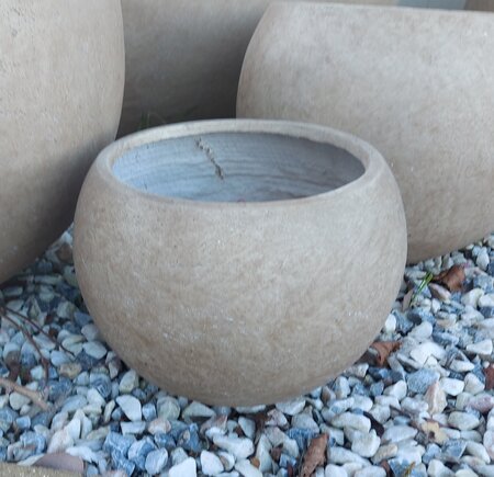 Rustic Bowl Sand D28 x H21cm