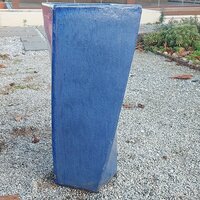 Twisted Blue Glazed Pot D39 x H84cm